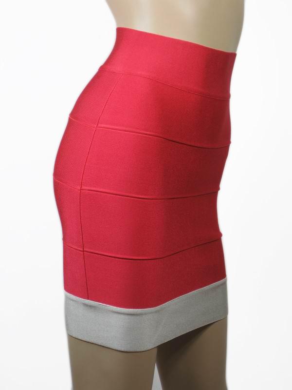 Herve Leger Mini Skirt Red